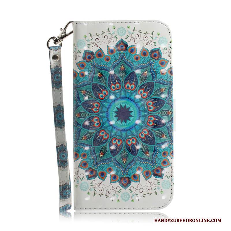 Hülle Nokia 5.1 Plus Schutz Grün Handyhüllen, Case Nokia 5.1 Plus Lederhülle Blumen Pfau