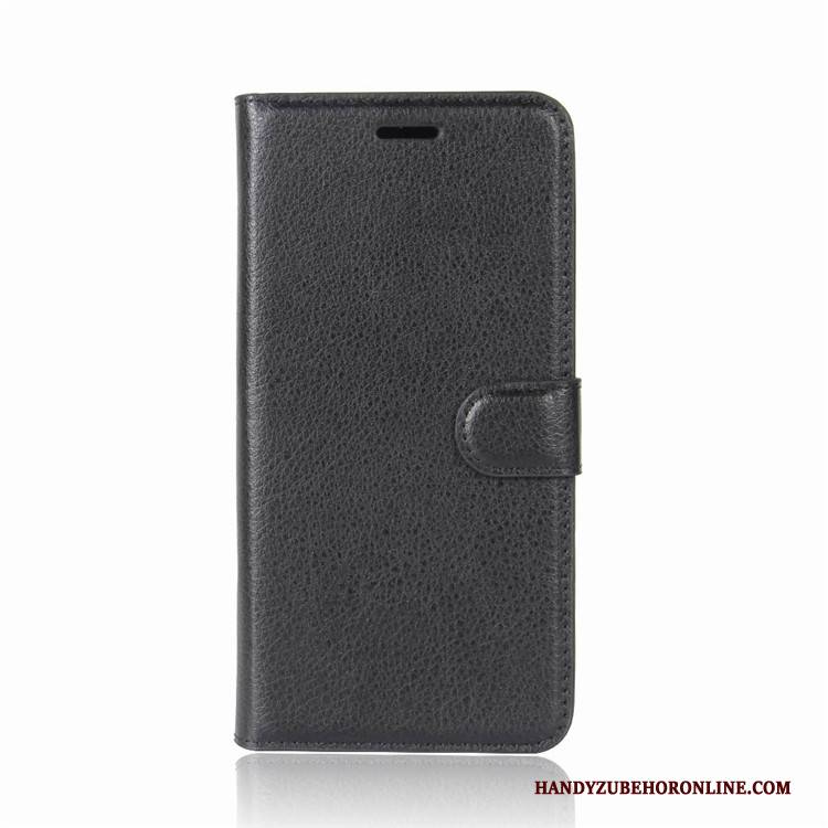 Hülle Nokia 6.1 Halterung Karte Schwarz, Case Nokia 6.1 Lederhülle