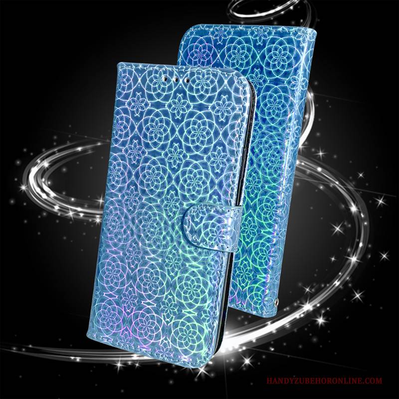 Hülle Nokia 6.2 Lederhülle Handyhüllen Blau, Case Nokia 6.2 Folio Bunt Silber