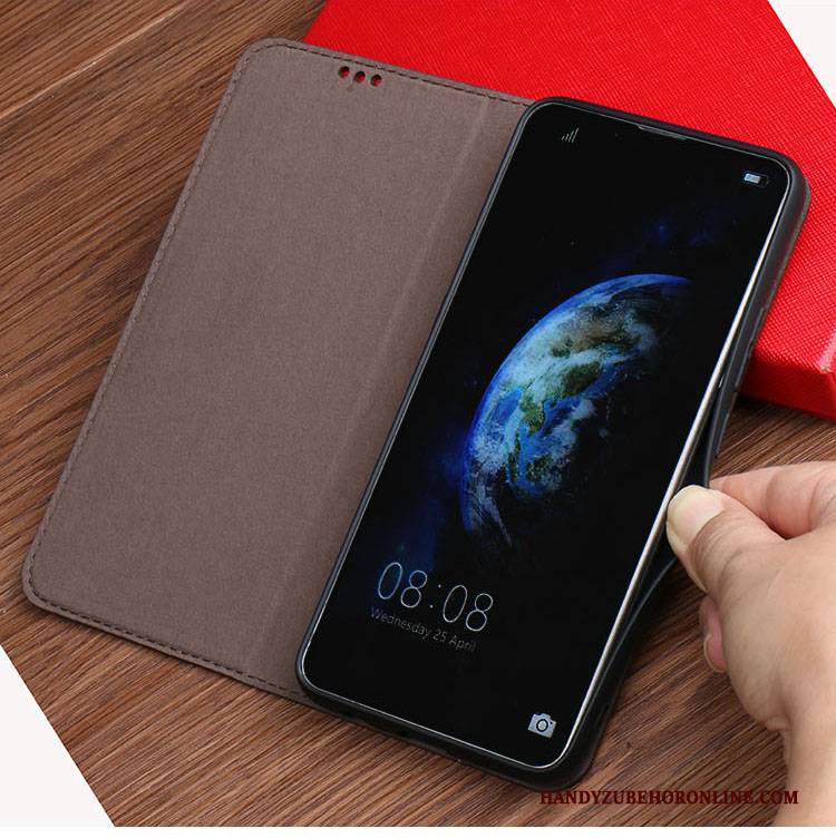 Hülle Nokia 6.2 Taschen Braun Muster, Case Nokia 6.2 Leder Litchi Verschleißfeste