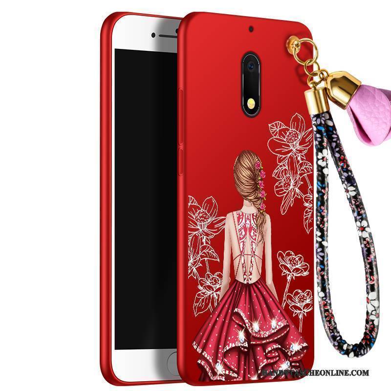 Hülle Nokia 6 Prägung Neu Rot, Case Nokia 6 Weiche Trend Anti-sturz
