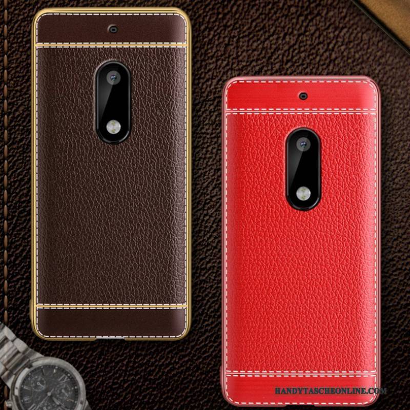 Hülle Nokia 6 Silikon Anti-sturz Rot, Case Nokia 6 Weiche Handyhüllen