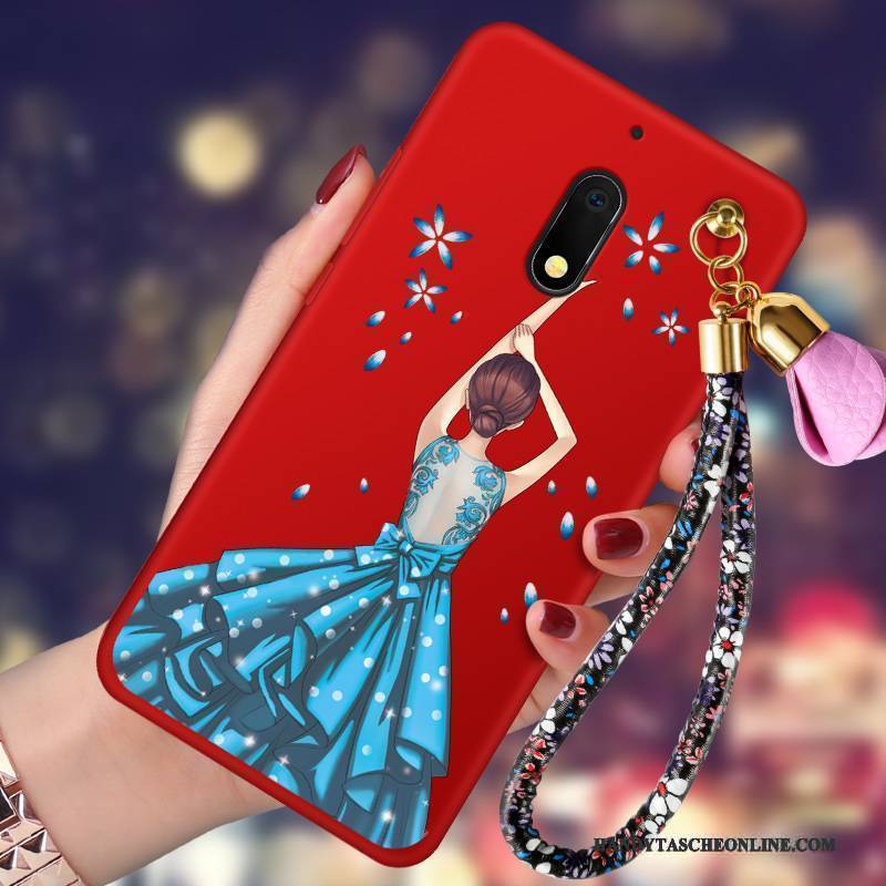 Hülle Nokia 6 Silikon Rot Anti-sturz, Case Nokia 6 Weiche Handyhüllen Blau