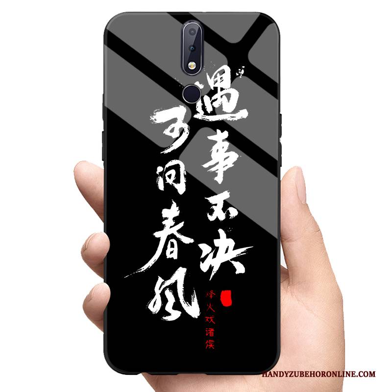 Hülle Nokia 7.1 Schwarz Mini, Case Nokia 7.1 Handyhüllen Leuchtende