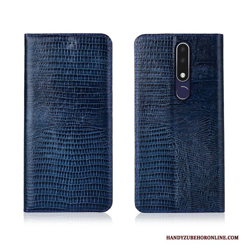 Hülle Nokia 7.1 Silikon Handyhüllen Neu, Case Nokia 7.1 Lederhülle Blau Anti-sturz