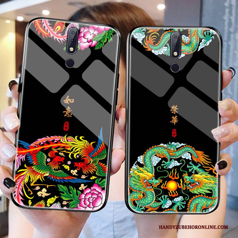 Hülle Nokia 7.1 Taschen Trend Chinesische Art, Case Nokia 7.1 Handyhüllen Leuchtende