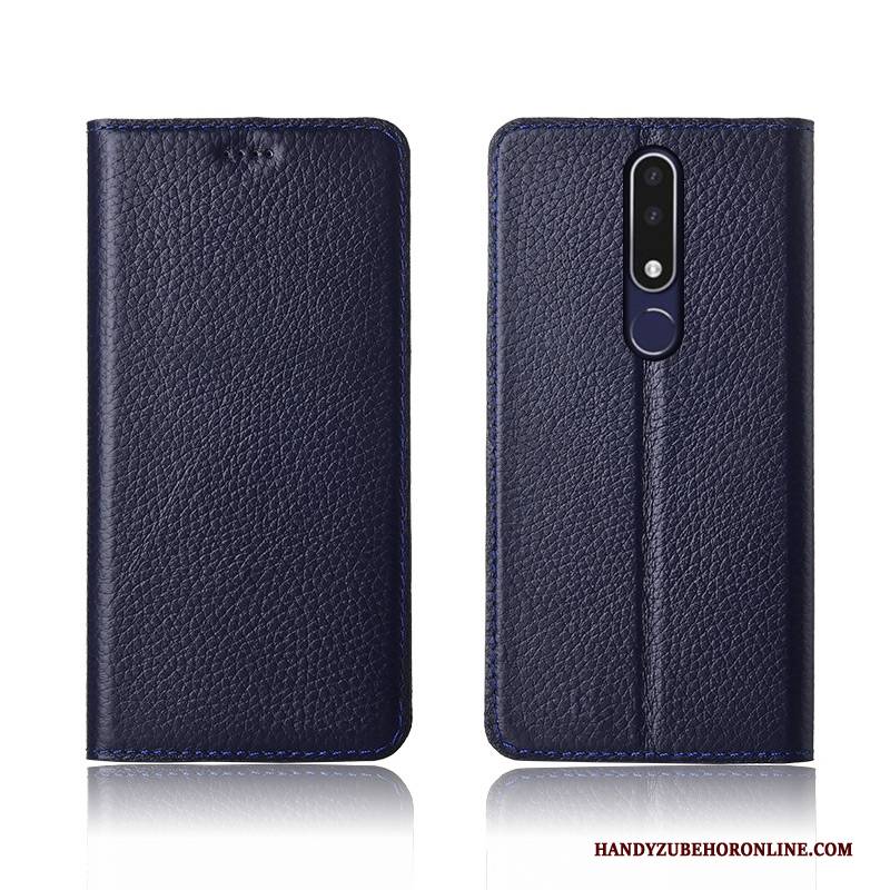 Hülle Nokia 7.1 Weiche Neu Blau, Case Nokia 7.1 Folio Anti-sturz Handyhüllen