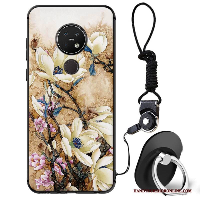 Hülle Nokia 7.2 Taschen Anti-sturz Chinesische Art, Case Nokia 7.2 Silikon Gelb Trend
