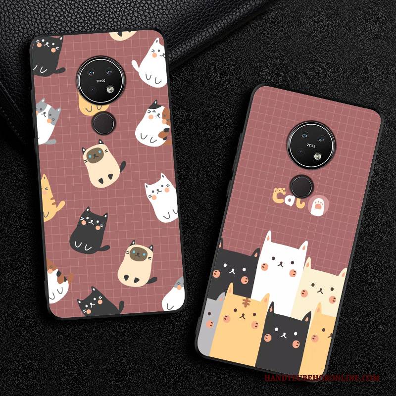 Hülle Nokia 7.2 Taschen Anti-sturz Handyhüllen, Case Nokia 7.2 Kreativ Rot Netto Rot
