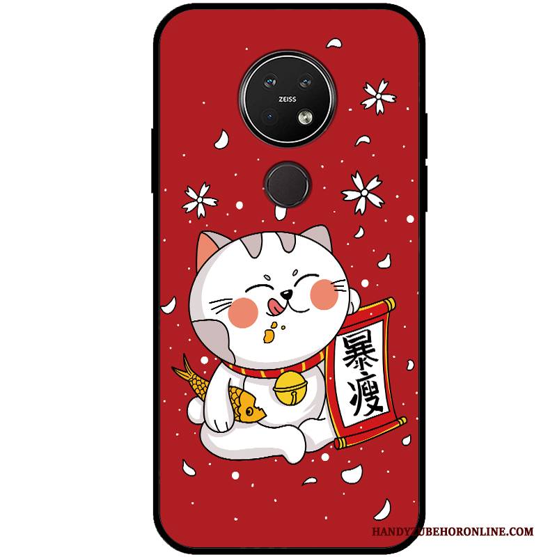 Hülle Nokia 7.2 Taschen Anti-sturz Nette, Case Nokia 7.2 Silikon Neu Netto Rot