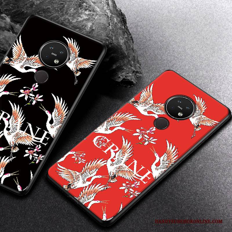 Hülle Nokia 7.2 Weiche Trend Anti-sturz, Case Nokia 7.2 Schutz Rot Handyhüllen