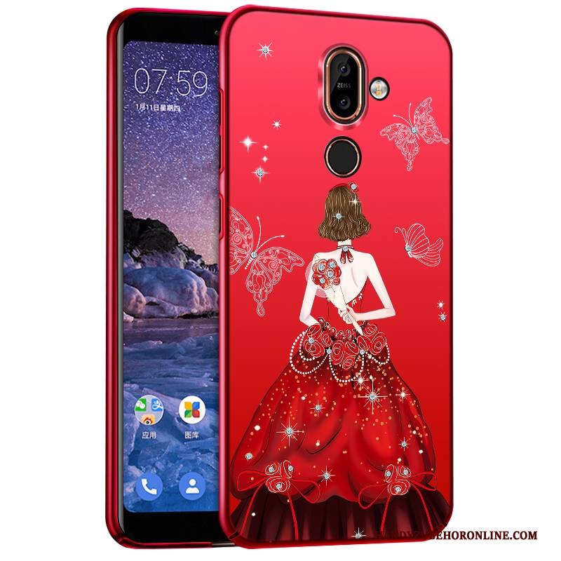 Hülle Nokia 7 Plus Kreativ Rot Handyhüllen, Case Nokia 7 Plus Schwer Persönlichkeit