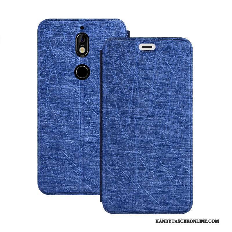 Hülle Nokia 7 Schutz Blau Farbe, Case Nokia 7 Lederhülle Handyhüllen