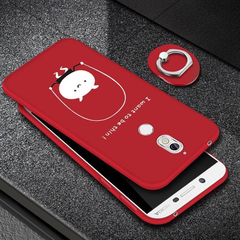 Hülle Nokia 7 Taschen Anti-sturz Rot, Case Nokia 7 Schutz Trend Nubuck