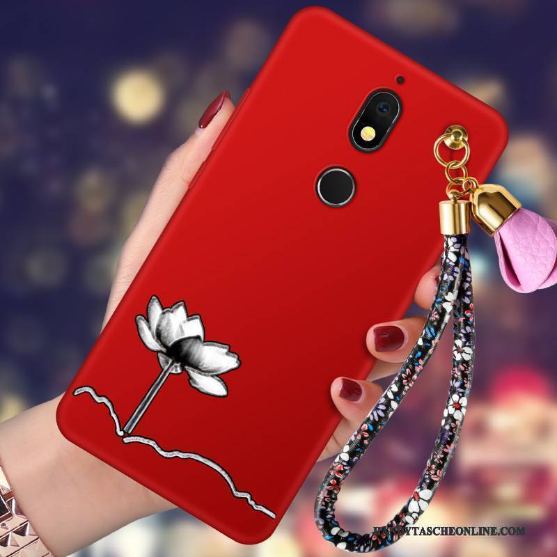 Hülle Nokia 7 Taschen Rot Persönlichkeit, Case Nokia 7 Silikon Neu Handyhüllen