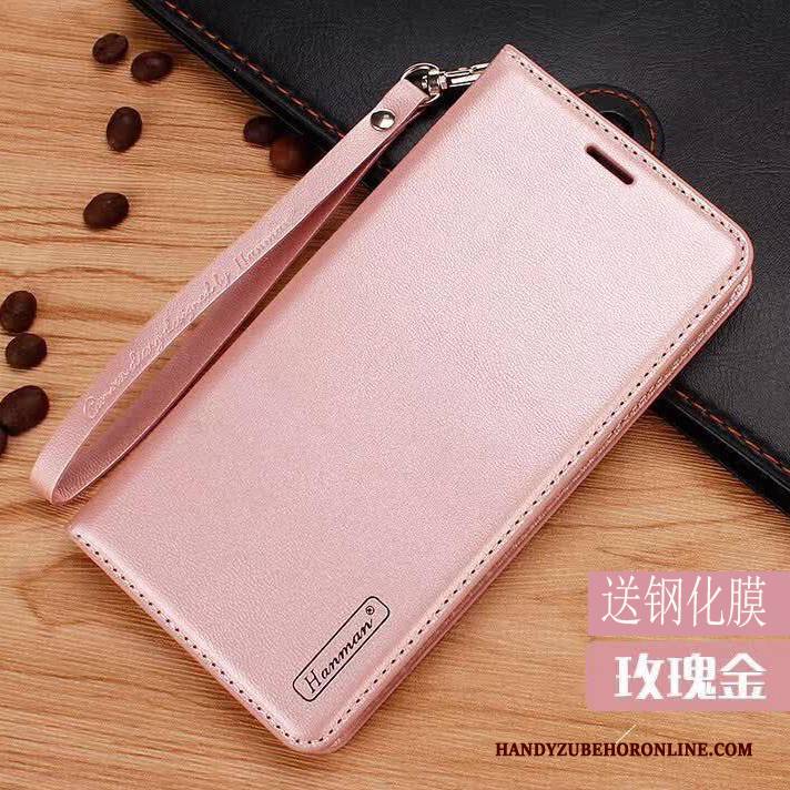 Hülle Nokia 8.1 Lederhülle Rosa Hängende Verzierungen, Case Nokia 8.1 Folio Handyhüllen Anti-sturz