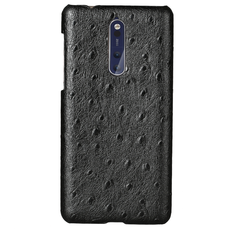 Hülle Nokia 8 Retro Angepasst Anti-sturz, Case Nokia 8 Leder Schwer Schwarz