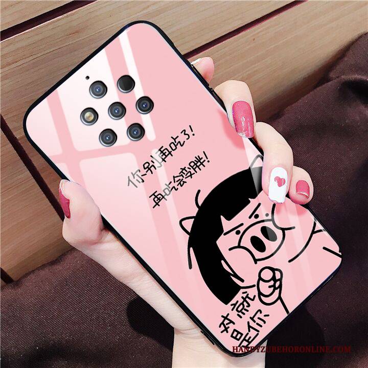 Hülle Nokia 9 Pureview Taschen Nette Rosa, Case Nokia 9 Pureview Karikatur Anti-sturz Handyhüllen