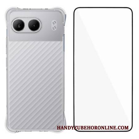 Hülle Oneplus Nord 4 Handyhülle Verstärkte Transparente Hülle Mit Displayschutzfolie Aus Gehärtetem Glas