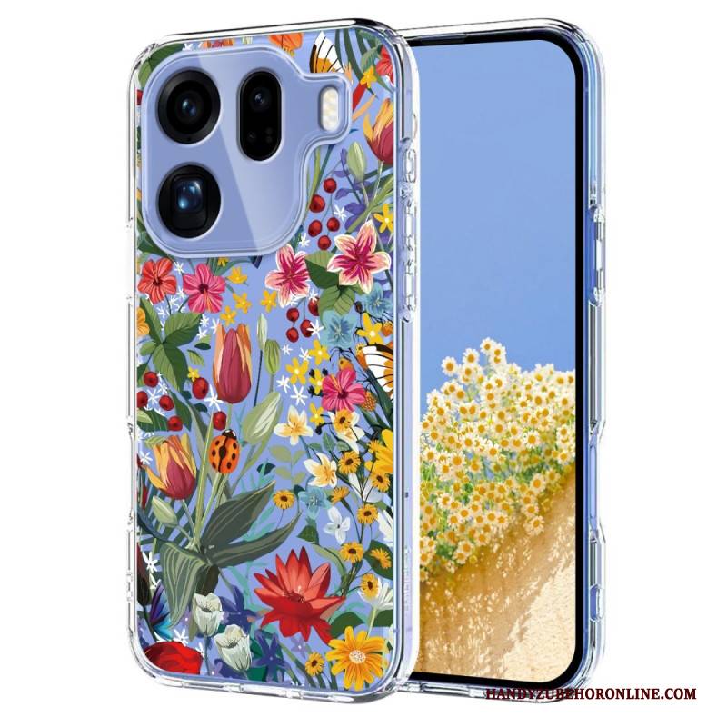 Hülle Oppo Find X9 Pro 5g Schmetterlinge Und Blumen