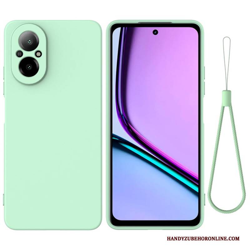 Hülle Realme C67 Handyhülle Flüssigsilikon Mit Riemen