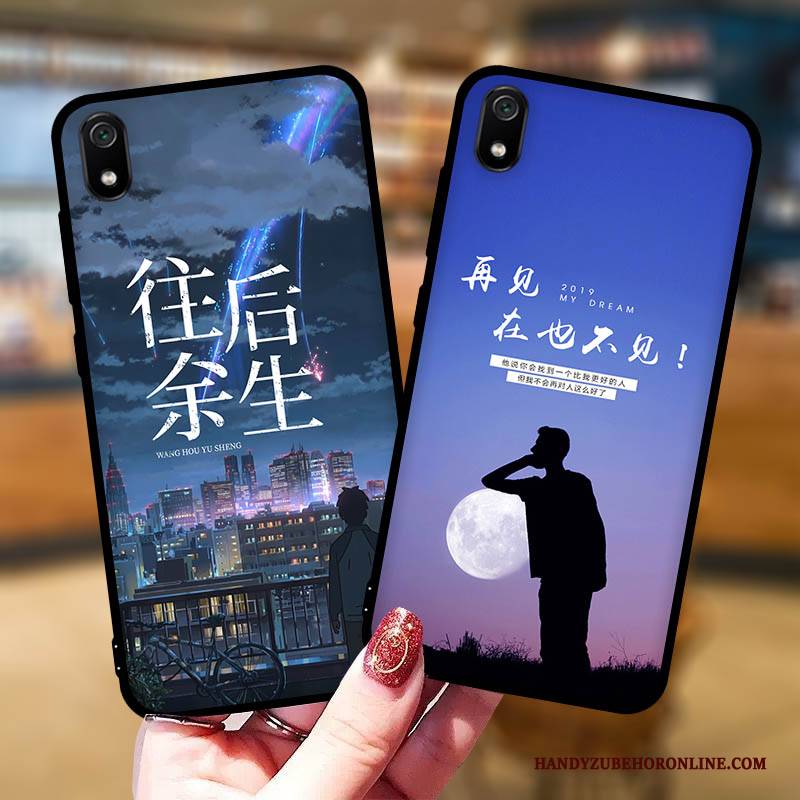 Hülle Redmi 7a Gemalt Anti-sturz Handyhüllen, Case Redmi 7a Mode Rot Neu