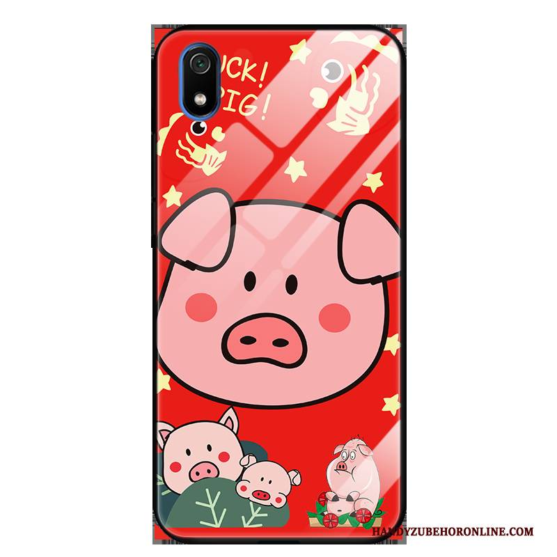 Hülle Redmi 7a Persönlichkeit Anti-sturz, Case Redmi 7a Reichtum Rot