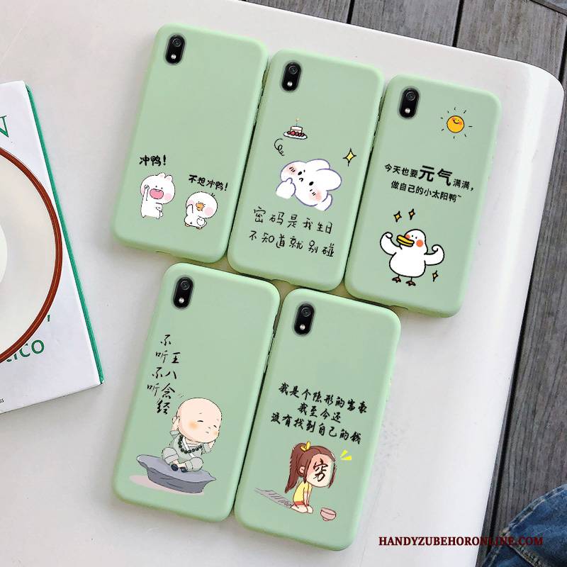 Hülle Redmi 7a Schutz Grün Rot, Case Redmi 7a Weiche Student Schlank