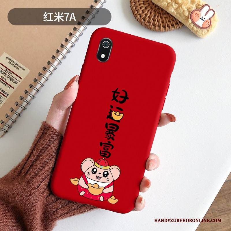 Hülle Redmi 7a Silikon Chinesische Art Persönlichkeit, Case Redmi 7a Karikatur Nette Anti-sturz