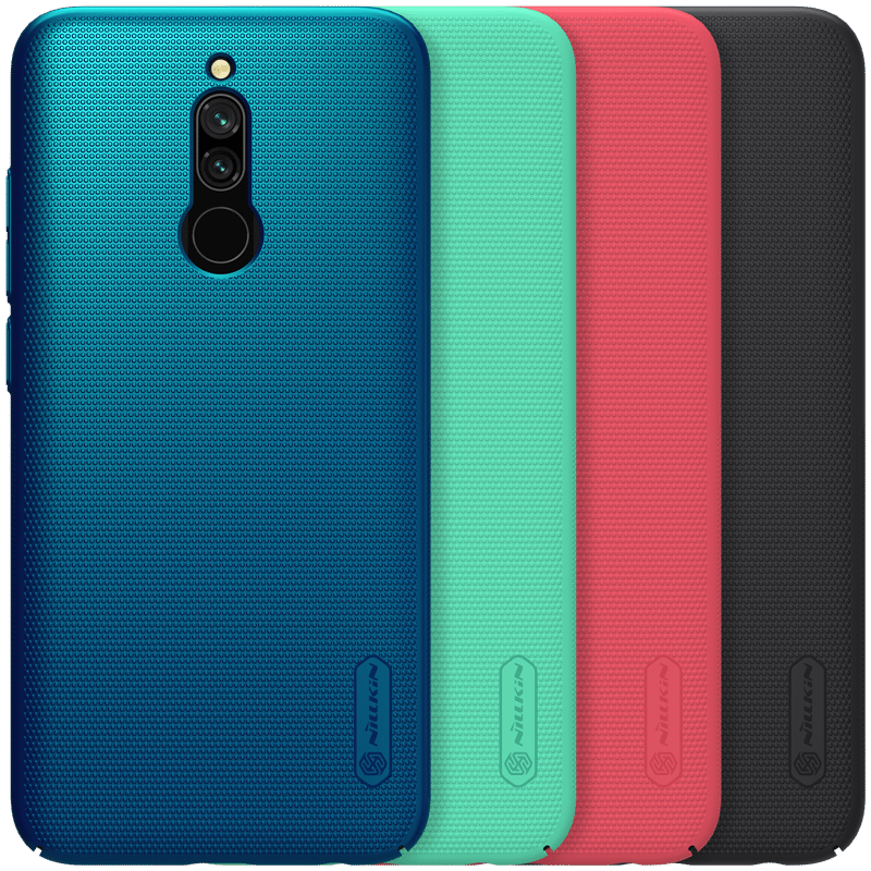 Hülle Redmi 8 Taschen Schwarz Handyhüllen, Case Redmi 8 Halterung Nubuck Anti-sturz