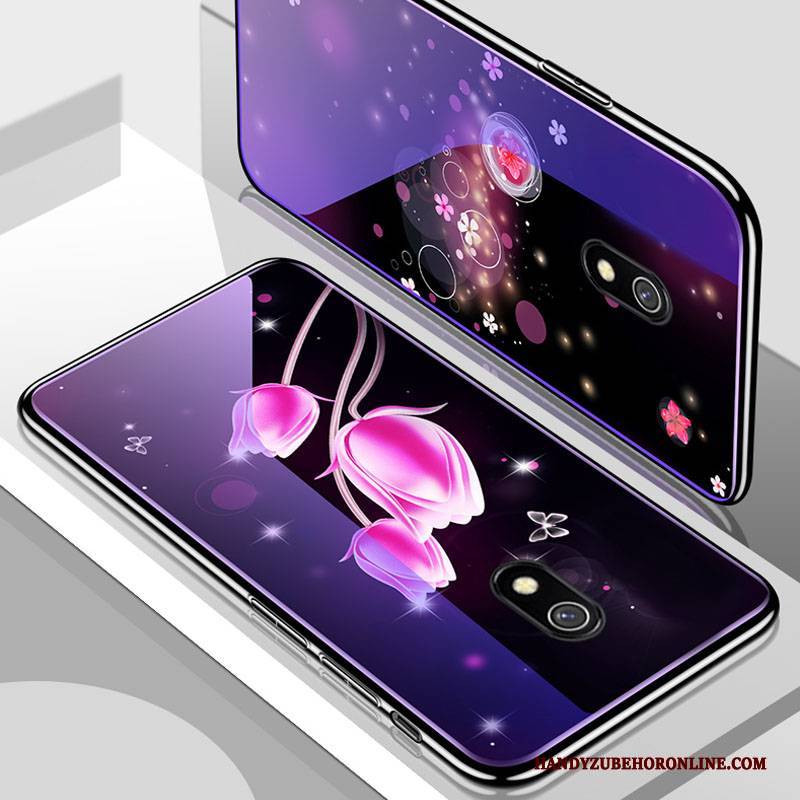Hülle Redmi 8a Silikon Netto Rot Glas, Case Redmi 8a Schutz Lila Mini