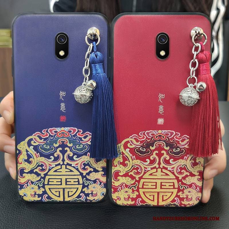 Hülle Redmi 8a Taschen Persönlichkeit Anti-sturz, Case Redmi 8a Kreativ Netto Rot Handyhüllen