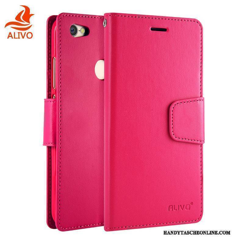 Hülle Redmi Note 5a Lederhülle Rot Mini, Case Redmi Note 5a Silikon Handyhüllen