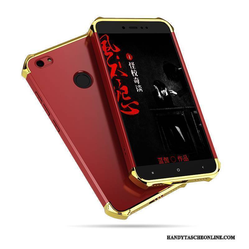 Hülle Redmi Note 5a Schutz Rot Überzug, Case Redmi Note 5a Nubuck Hoch