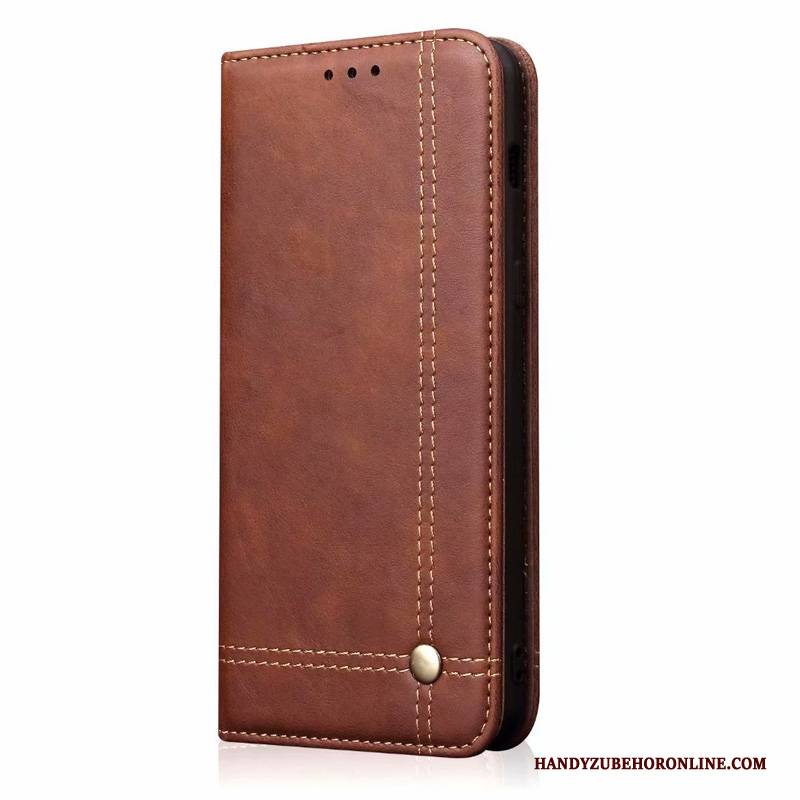 Hülle Redmi Note 8t Folio Rot Temperieren, Case Redmi Note 8t Leder Membran Business