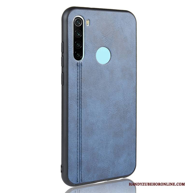 Hülle Redmi Note 8t Leder Schwer Mini, Case Redmi Note 8t Schutz Rot Handyhüllen
