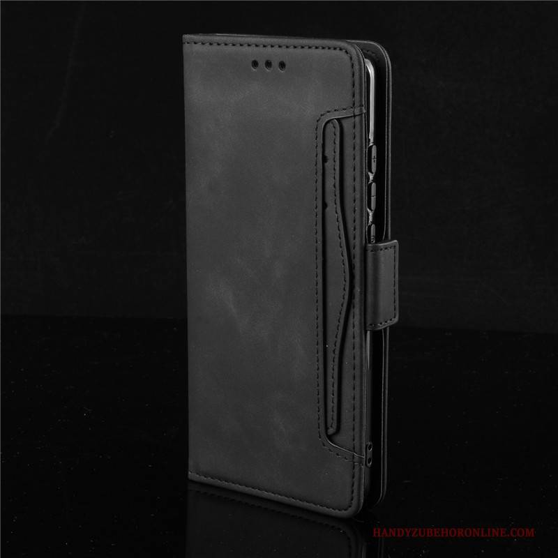 Hülle Redmi Note 8t Weiche Handyhüllen Schwarz, Case Redmi Note 8t Geldbörse Mini Rot