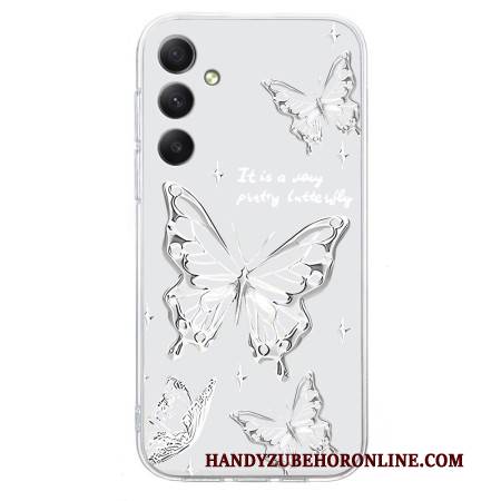 Hülle Samsung Galaxy A17 4g / 5g Handyhülle Weißer Schmetterling