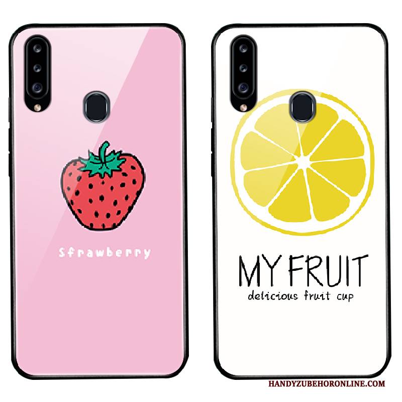 Hülle Samsung Galaxy A20s Schutz Anti-sturz Einfach, Case Samsung Galaxy A20s Karikatur Rosa Handyhüllen