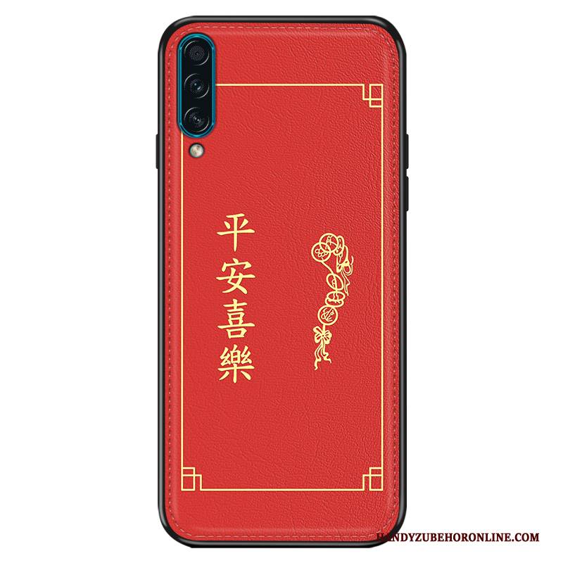 Hülle Samsung Galaxy A30s Leder Festlich Netto Rot, Case Samsung Galaxy A30s Mode Trend Einfach
