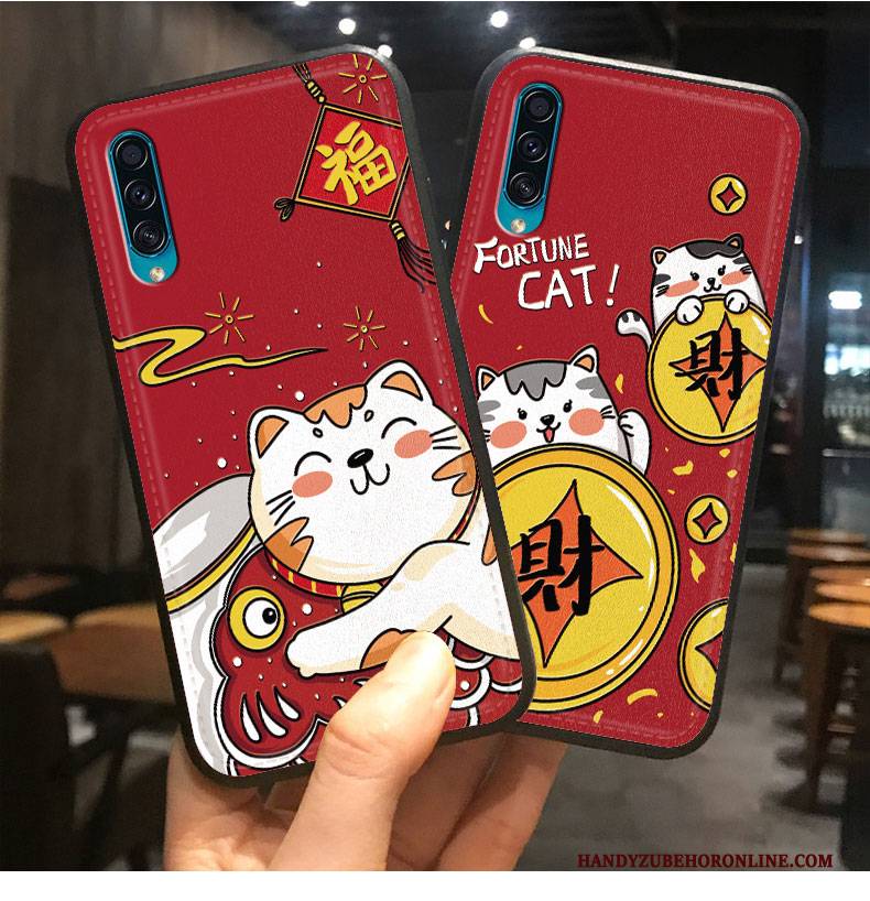 Hülle Samsung Galaxy A30s Schutz Ratte Rot, Case Samsung Galaxy A30s Silikon Katzen Handyhüllen