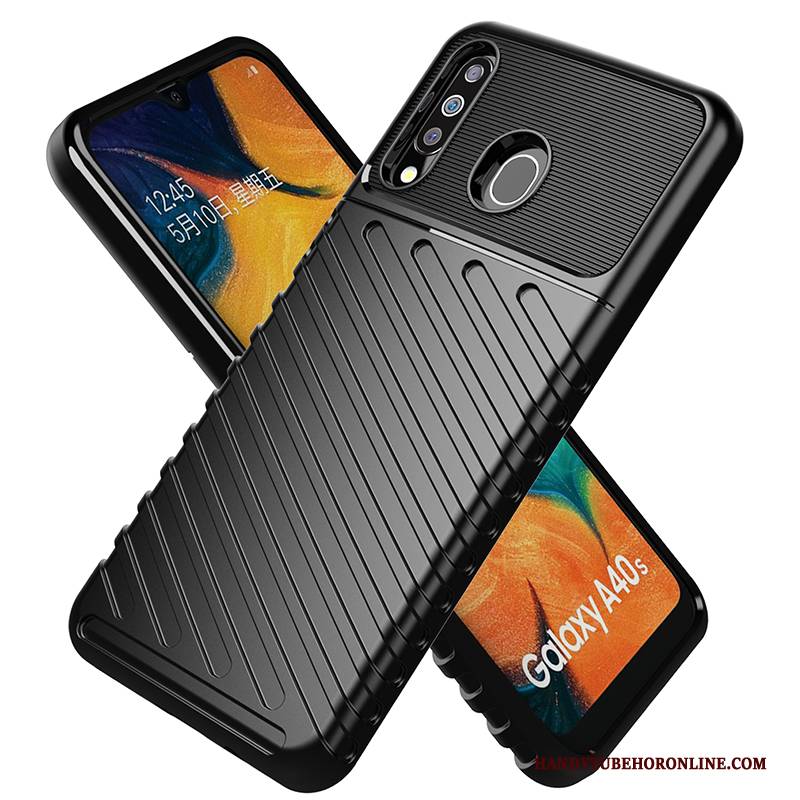 Hülle Samsung Galaxy A40s Schutz Einfach Handyhüllen, Case Samsung Galaxy A40s Schwarz Anti-sturz