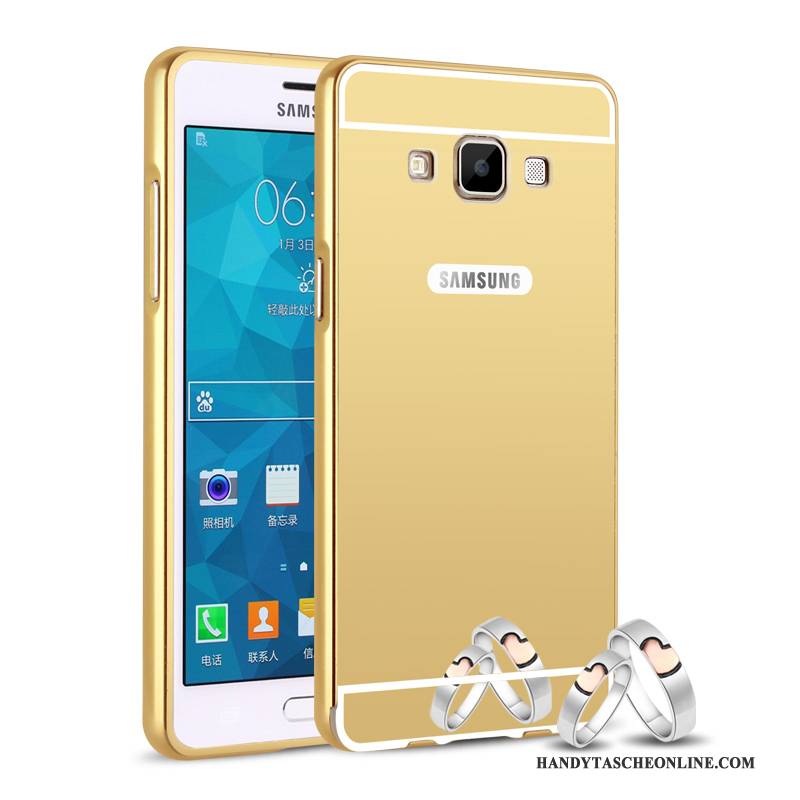 Hülle Samsung Galaxy A5 2015 Metall Gold Schwer, Case Samsung Galaxy A5 2015 Schutz Hoch Handyhüllen