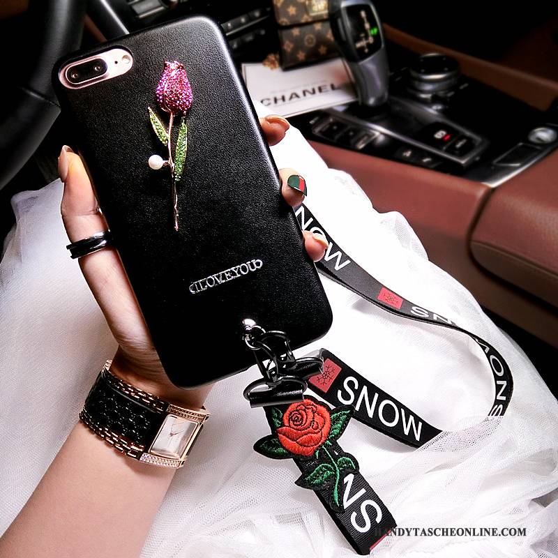 Hülle Samsung Galaxy A5 2016 Kreativ Blumen Hängende Verzierungen, Case Samsung Galaxy A5 2016 Taschen Rose Hängender Hals