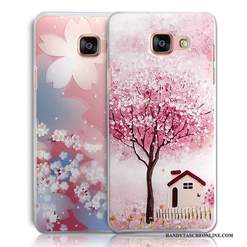 Hülle Samsung Galaxy A5 2016 Prägung Rosa Handyhüllen, Case Samsung Galaxy A5 2016 Schutz