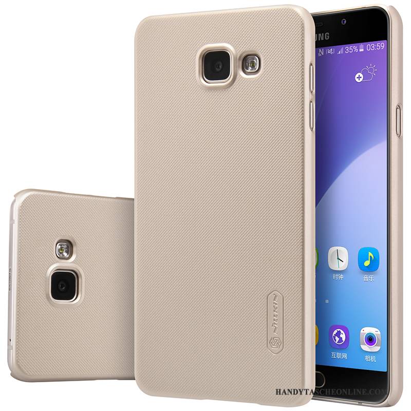 Hülle Samsung Galaxy A5 2016 Schutz Nubuck Gold, Case Samsung Galaxy A5 2016 Handyhüllen Schwer