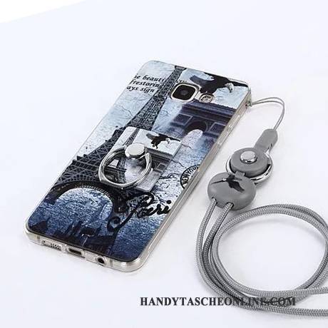 Hülle Samsung Galaxy A5 2017 Karikatur Handyhüllen Dunkelblau, Case Samsung Galaxy A5 2017 Weiche