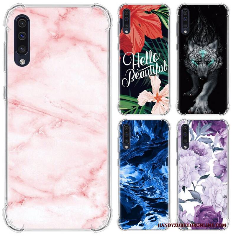 Hülle Samsung Galaxy A50 Kreativ Handyhüllen Rosa, Case Samsung Galaxy A50 Gemalt Anti-sturz Ballon
