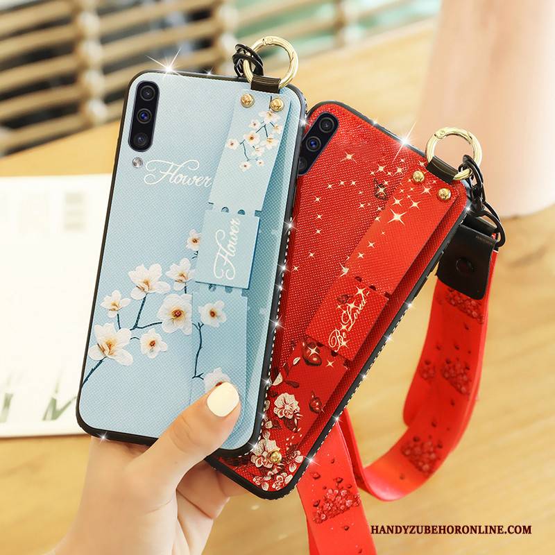 Hülle Samsung Galaxy A50 Schutz Blumen Lang, Case Samsung Galaxy A50 Kurz Chinesische Art