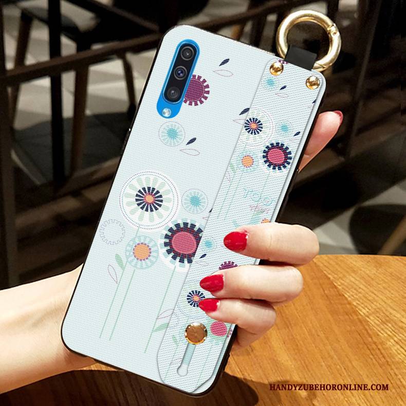 Hülle Samsung Galaxy A50 Weiche Handyhüllen Blau, Case Samsung Galaxy A50 Schutz Mini Anti-sturz